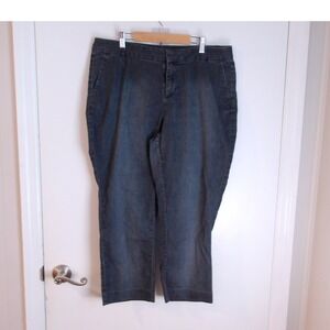 Coldwater Creek Denim Cropped‎ Pants Relaxed Fit Trousers Size 12(36x23") #6208